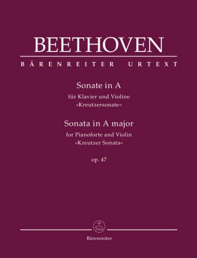 Sonate für Klavier und Violine A-Dur op. 47 "Kreutzersonate", Spielpartitur, Stimmen (2), Urtextausgabe