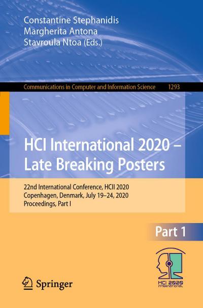 HCI International 2020 - Late Breaking Posters