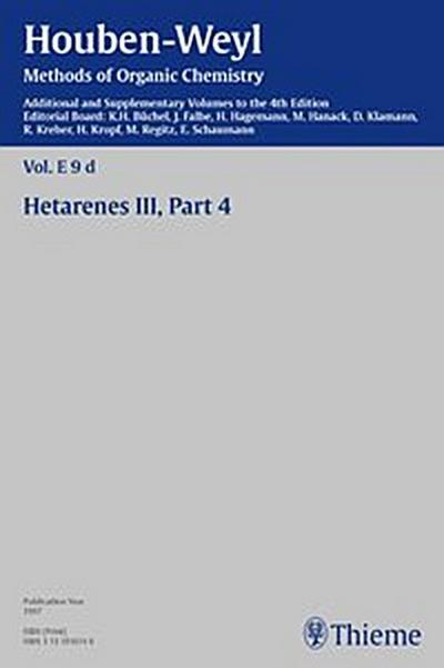 Houben-Weyl Methods of Organic Chemistry Vol. E 9d, 4th Edition Supplement