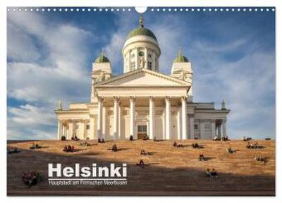 Helsinki - Hauptstadt am Finnischen Meerbusen (Wandkalender 2026 DIN A3 quer), CALVENDO Monatskalender