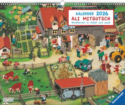 Ali Mitgutsch 2026 - Wimmelbilder - DUMONT Kinder-Kalender - Querformat 52 x 42,5 cm - Spiralbindung