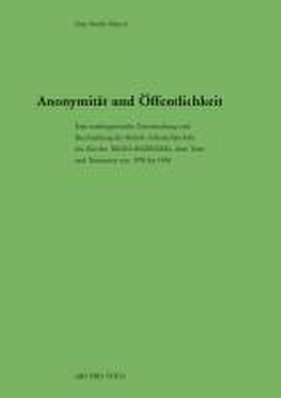 Anonymität und Öffentlichkeit