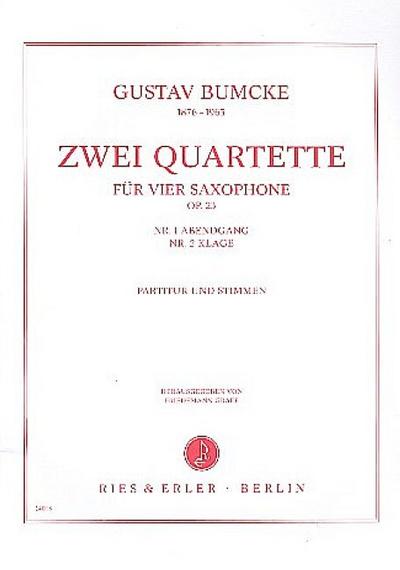 2 Quartette op.23für 4 Saxophone