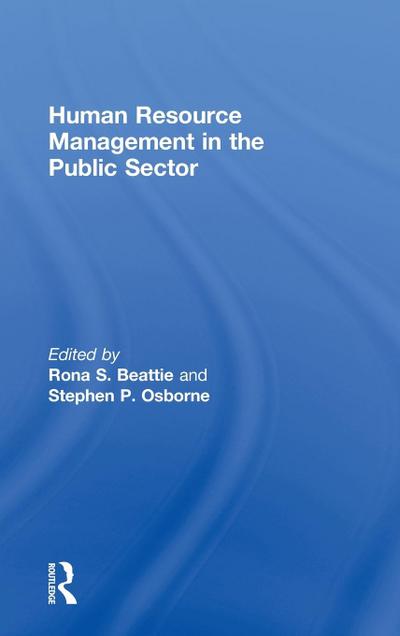 Human Resource Management in the Public Sector