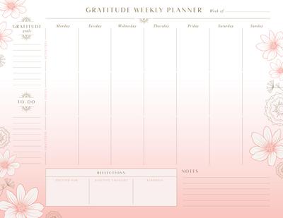 Gratitude Weekly Planner Notepad