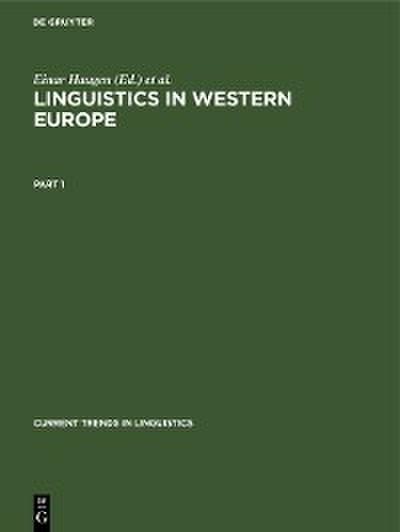 Linguistics in Western Europe. Part 1