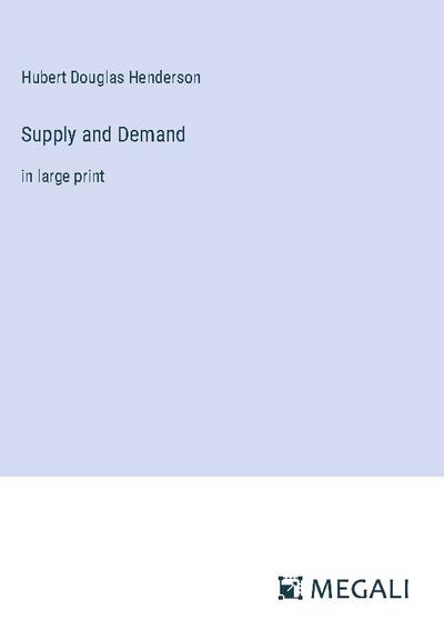 Supply and Demand