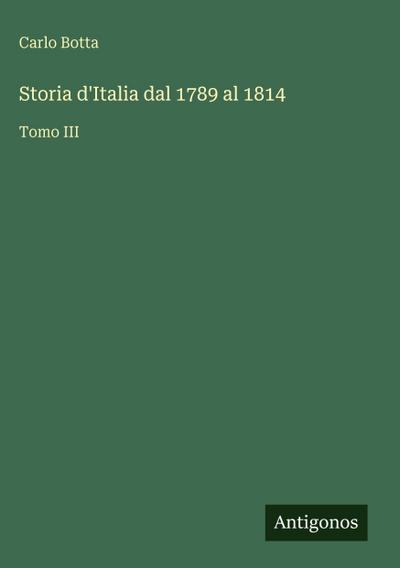 Storia d’Italia dal 1789 al 1814