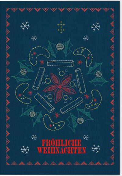VE Weihnachten Klappkarte Motiv Fröhliche Weihnachten 5 Ex.