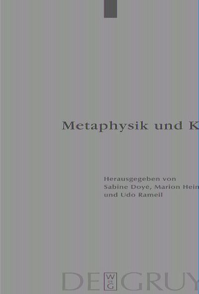Metaphysik und Kritik