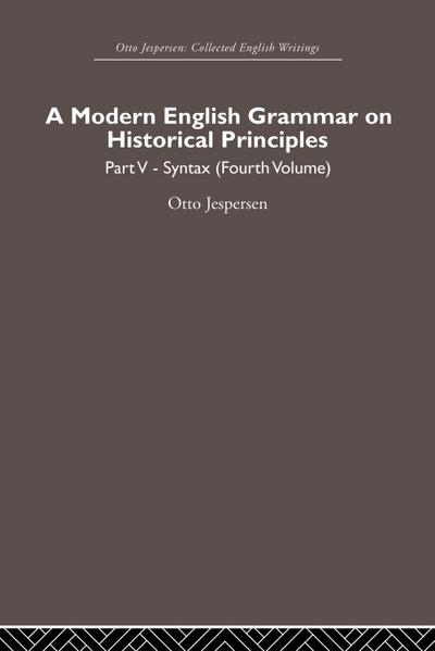 A Modern English Grammar on Historical Principles