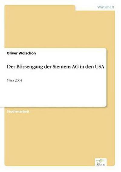 Der Börsengang der Siemens AG in den USA