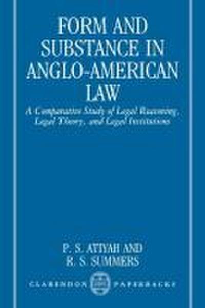 Form and Substance in Anglo-American Law