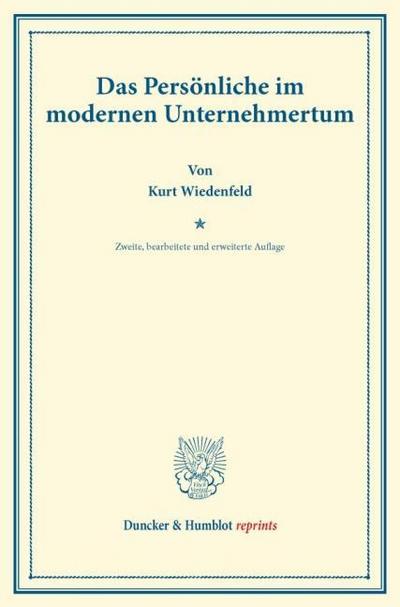 Das Persönliche im modernen Unternehmertum.