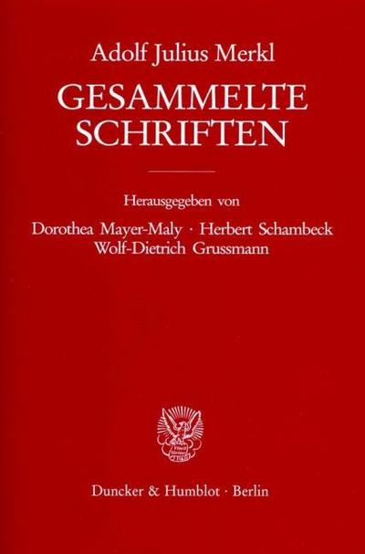 Gesammelte Schriften III/1