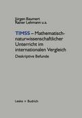 TIMSS Mathematisch-naturwissenschaftlicher Unterricht im internationalen Vergleich