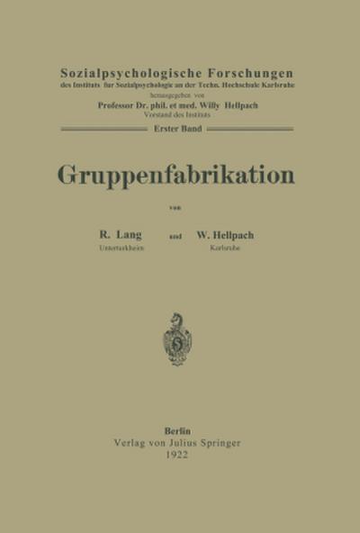 Gruppenfabrikation