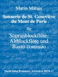 Sonnerie de St. Geneviève du Mont de Parisfür 2 Blockflöten (SA) und Bc