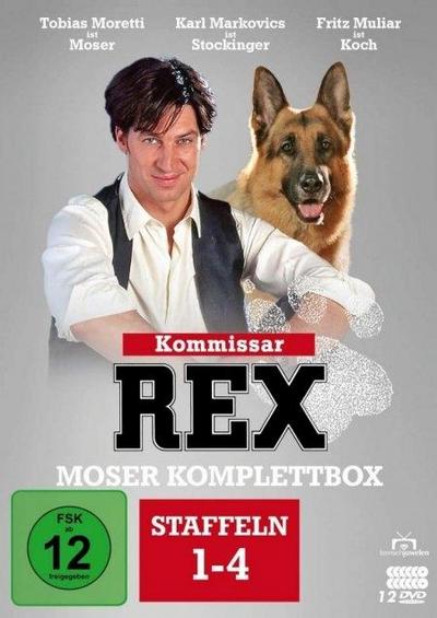 Kommissar Rex - Moser Komplettbox (Alle 4 Staffeln mit Tobias Moretti). 12 DVDs