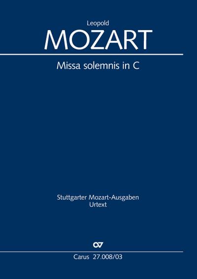 Missa solemnis in C (Klavierauszug)