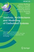 Analysis, Architectures and Modelling of Embedded Systems