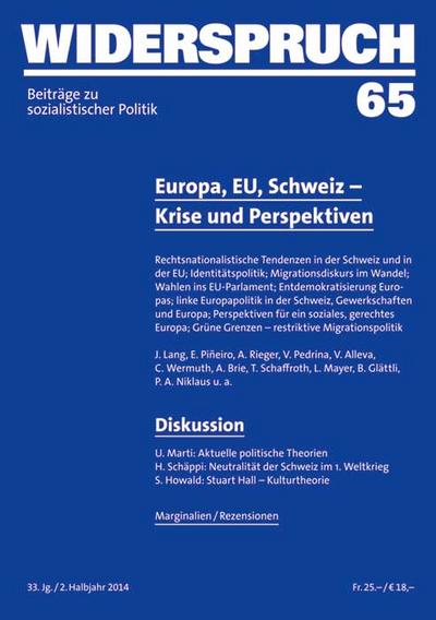 Widerspruch 65; Beiträge zu sozialistischer Politik; Deutsch