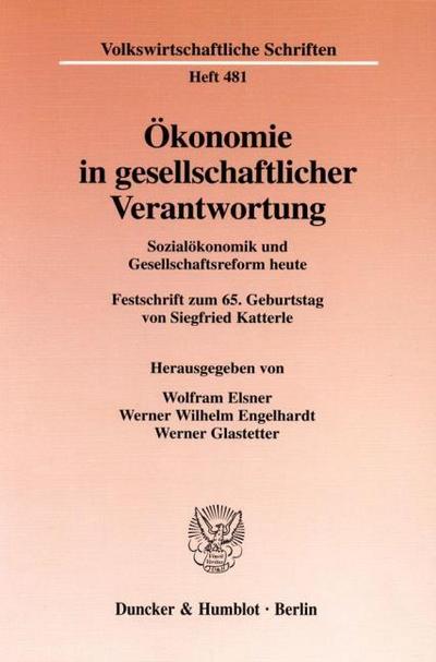 Ökonomie in gesellschaftlicher Verantwortung.