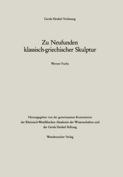 Zu Neufunden klassisch-griechischer Skulptur