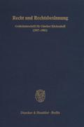 Recht und Rechtsbesinnung.