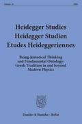 Heidegger Studies - Heidegger Studien - Etudes Hei