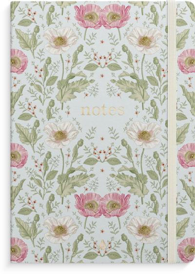 Burde Notizbuch Deluxe A5 blue flower