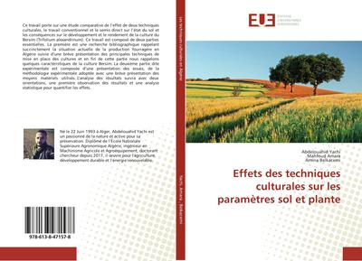 Effets des techniques culturales sur les paramètres sol et plante