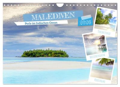 Malediven, Perle im Indischen Ozean (Wandkalender 2026 DIN A4 quer), CALVENDO Monatskalender