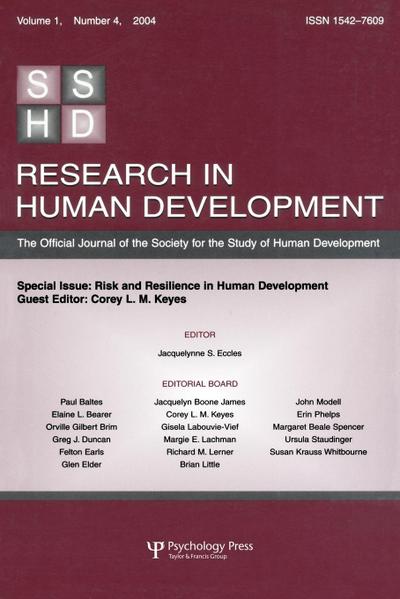 Risk and Resilience in Human Development