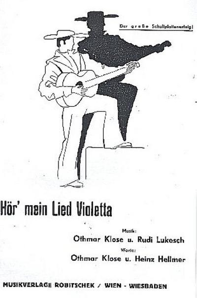 Hör mein Lied Violetta :für Gesang und Klavier
