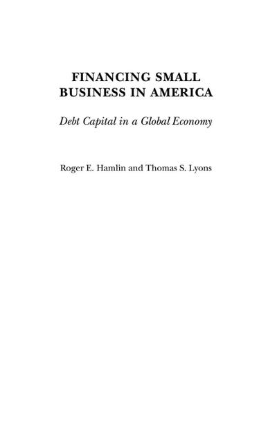 Financing Small Business in America