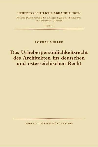 Müller: Urheberpersönl./Architekt