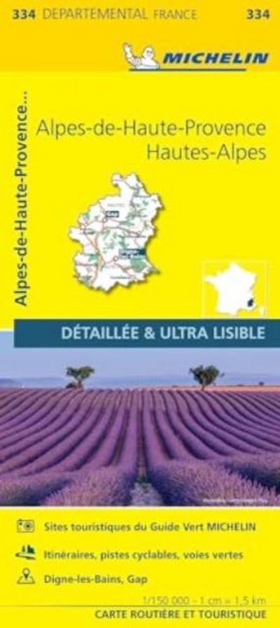 Alpes-de-Haute-Provence, Hautes-Alpes - Michelin Local Map 334