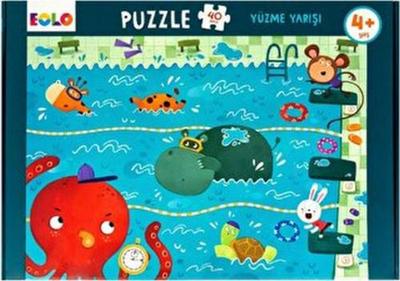 40 Parca Yer Puzzle - Yüzme Yarisi