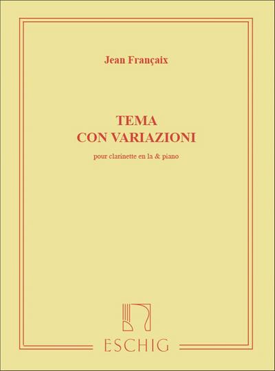 Tema con variazionipour clarinette en la et piano