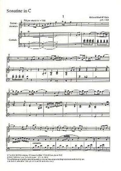 Sonatine in Cfür Sopranblockflöte und Cembalo (Klavier)