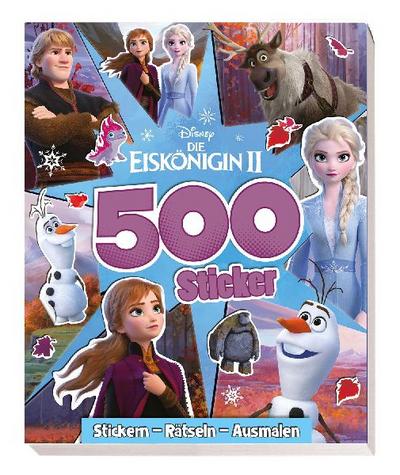 Disney Die Eiskönigin 2: 500 Sticker - Stickern - Rätseln - Ausmalen: Activityblock mit 500 Stickern