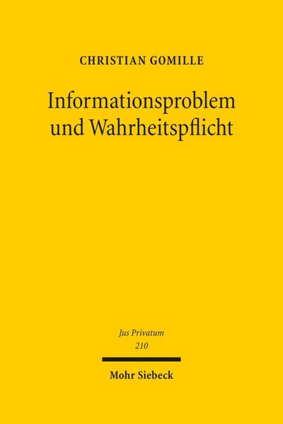 Informationsproblem und Wahrheitspflicht