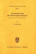 Systematisierung der Steuervergünstigungen.