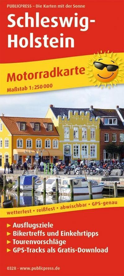 Motorradkarte Schleswig-Holstein 1:250 000