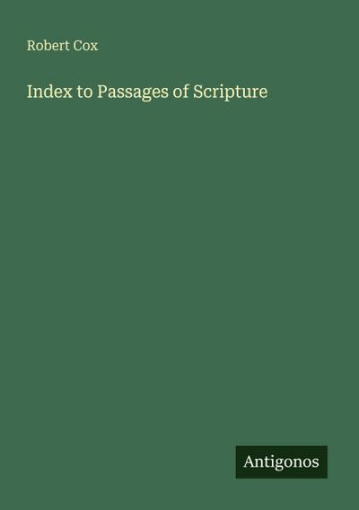 Index to Passages of Scripture