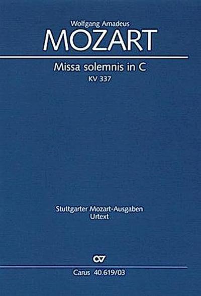 Missa solemnis in C (Klavierauszug)