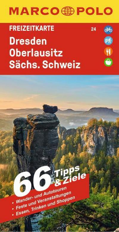 MARCO POLO Freizeitkarte 24 Dresden, Oberlausitz, Sächsische Schweiz 1:100.000
