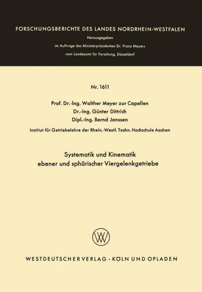 Systematik und Kinematik ebener und sphärischer Viergelenkgetriebe