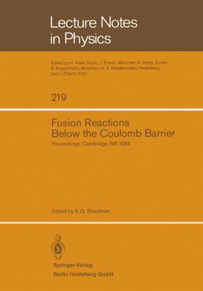 Fusion Reactions Below the Coulomb Barrier